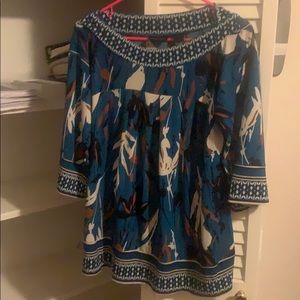 Printed long sleeve top